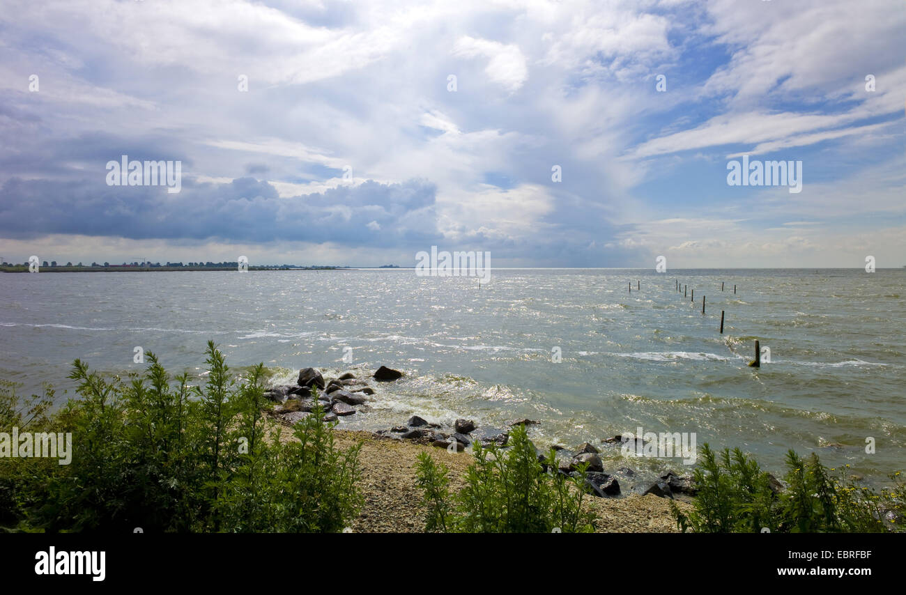 Vue de Markermeer, Pays-Bas, Noord Holland, Hoorn Banque D'Images