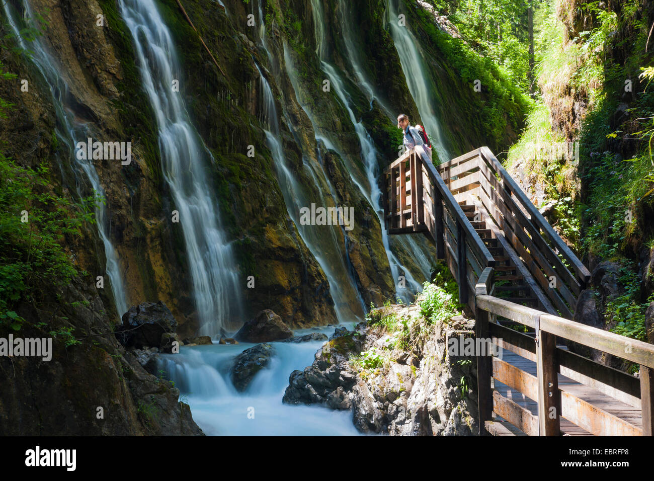 Wimbachklamm près de Berchtesgaden, en Allemagne, en Bavière, le parc national de Berchtesgaden Banque D'Images