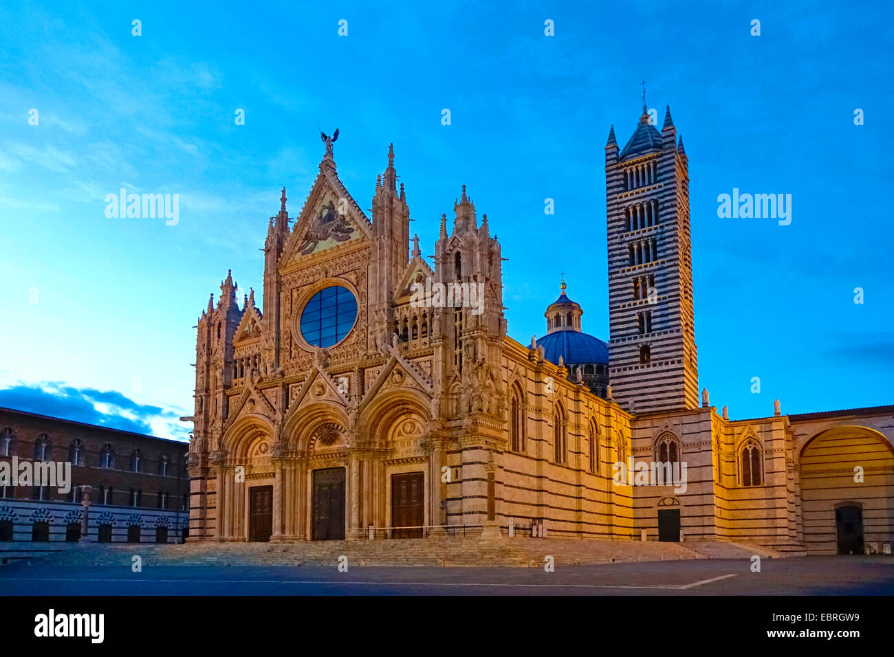 Cathédrale de Sienne, Cattedrale di Santa Maria Assunta dans la vieille ville, l'Italie, Toscane, Sienne Banque D'Images