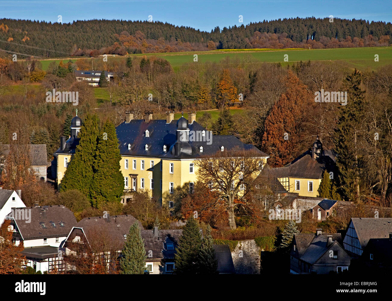 Antfeld château, en Allemagne, en Rhénanie du Nord-Westphalie, Rhénanie-Palatinat, Olsberg Banque D'Images