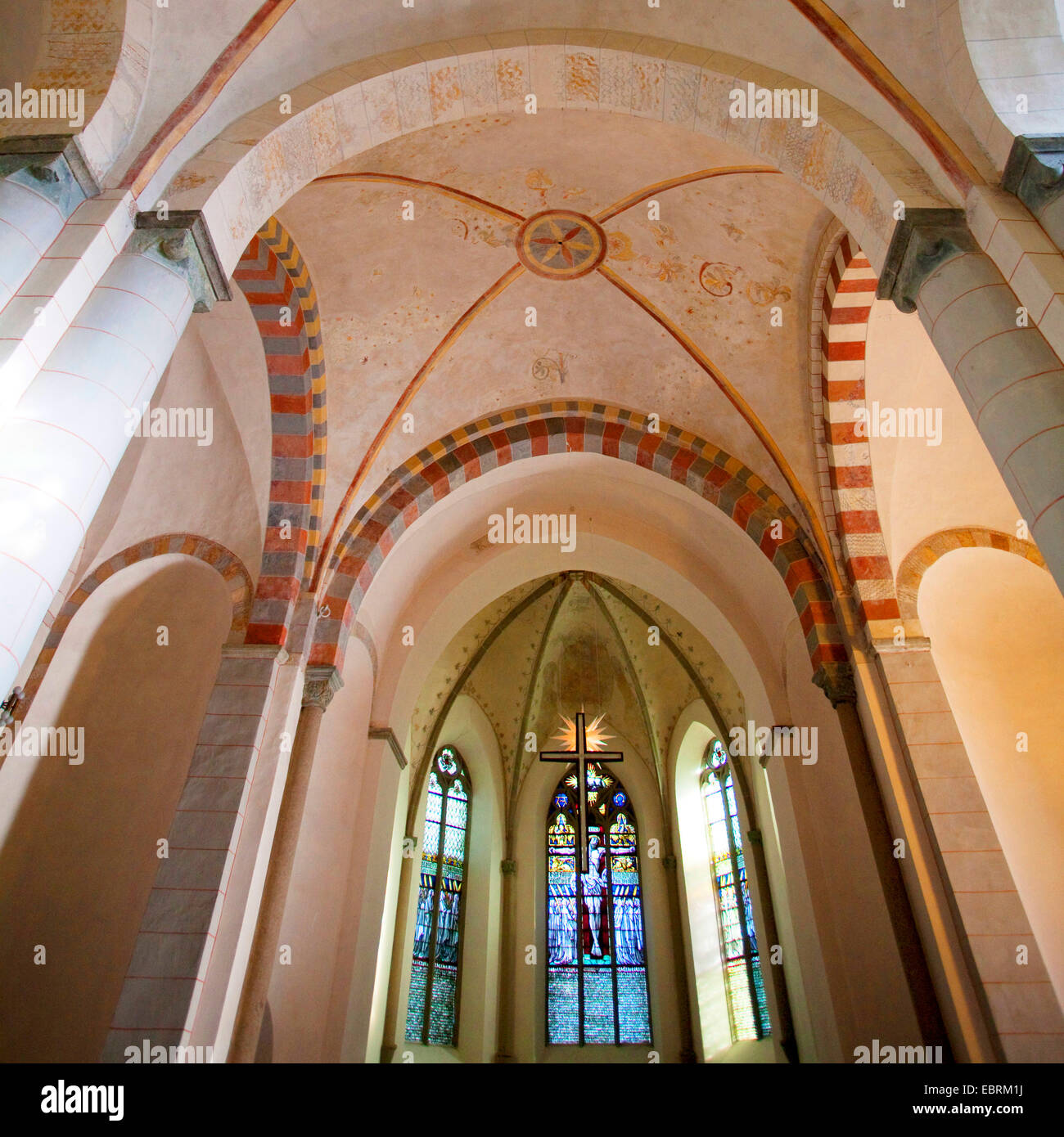 Vue de l'intérieur de l'Église du Christ à Plettenberg, en Allemagne, en Rhénanie du Nord-Westphalie, Plettenberg Bay Banque D'Images