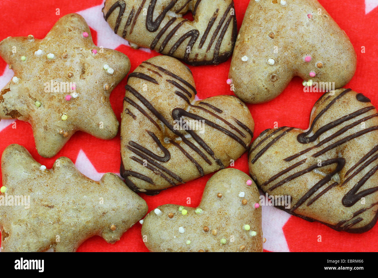 Gingerbread cookies de Noël Banque D'Images