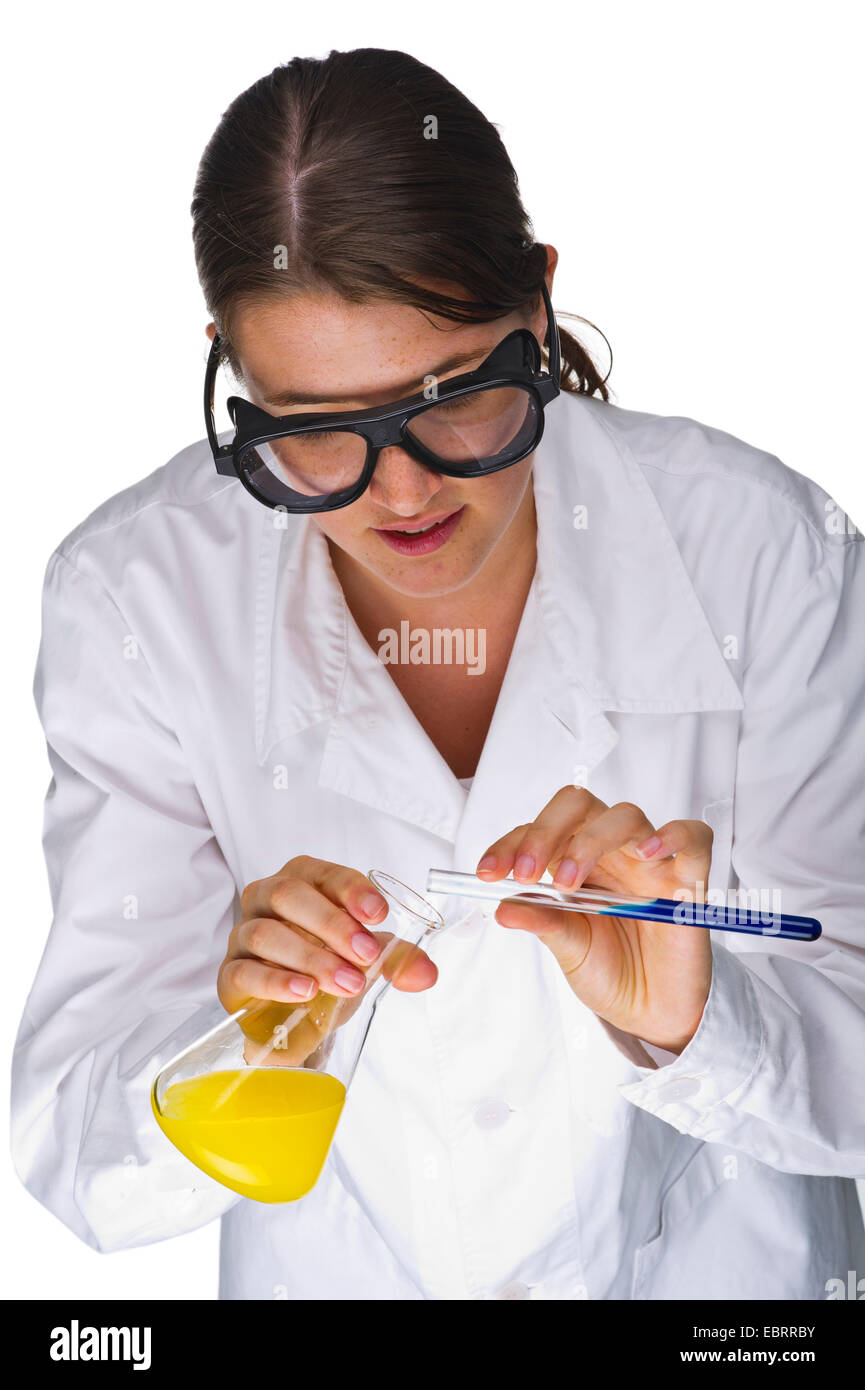 Assistant de laboratoire expérimentation femelle Banque D'Images