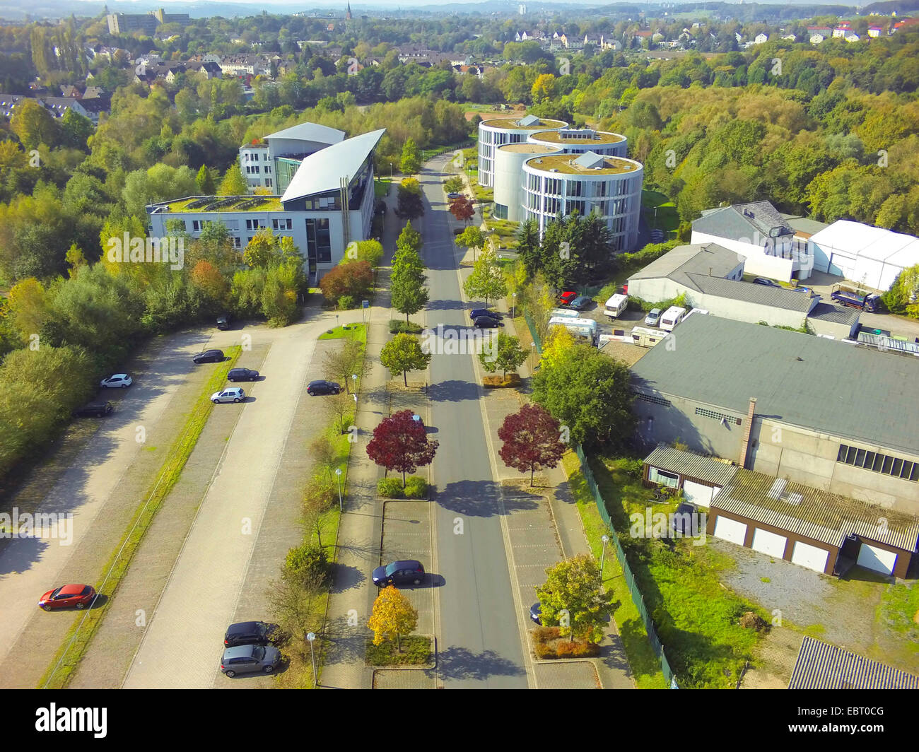 Vue aérienne du centre de recherche et de développement à Fès Witten et Centre de recherches dentaires (ZBZ), l'Allemagne, en Rhénanie du Nord-Westphalie, Ruhr, Witten Banque D'Images