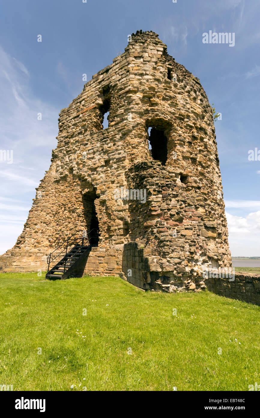 Ruines du château du 13ème siècle, le château de Flint, au nord du Pays de Galles, Royaume-Uni Banque D'Images