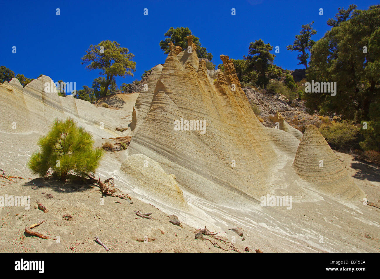 Paisaje Lunar rock formation, Iles Canaries, Tenerife, Vilaflor Banque D'Images