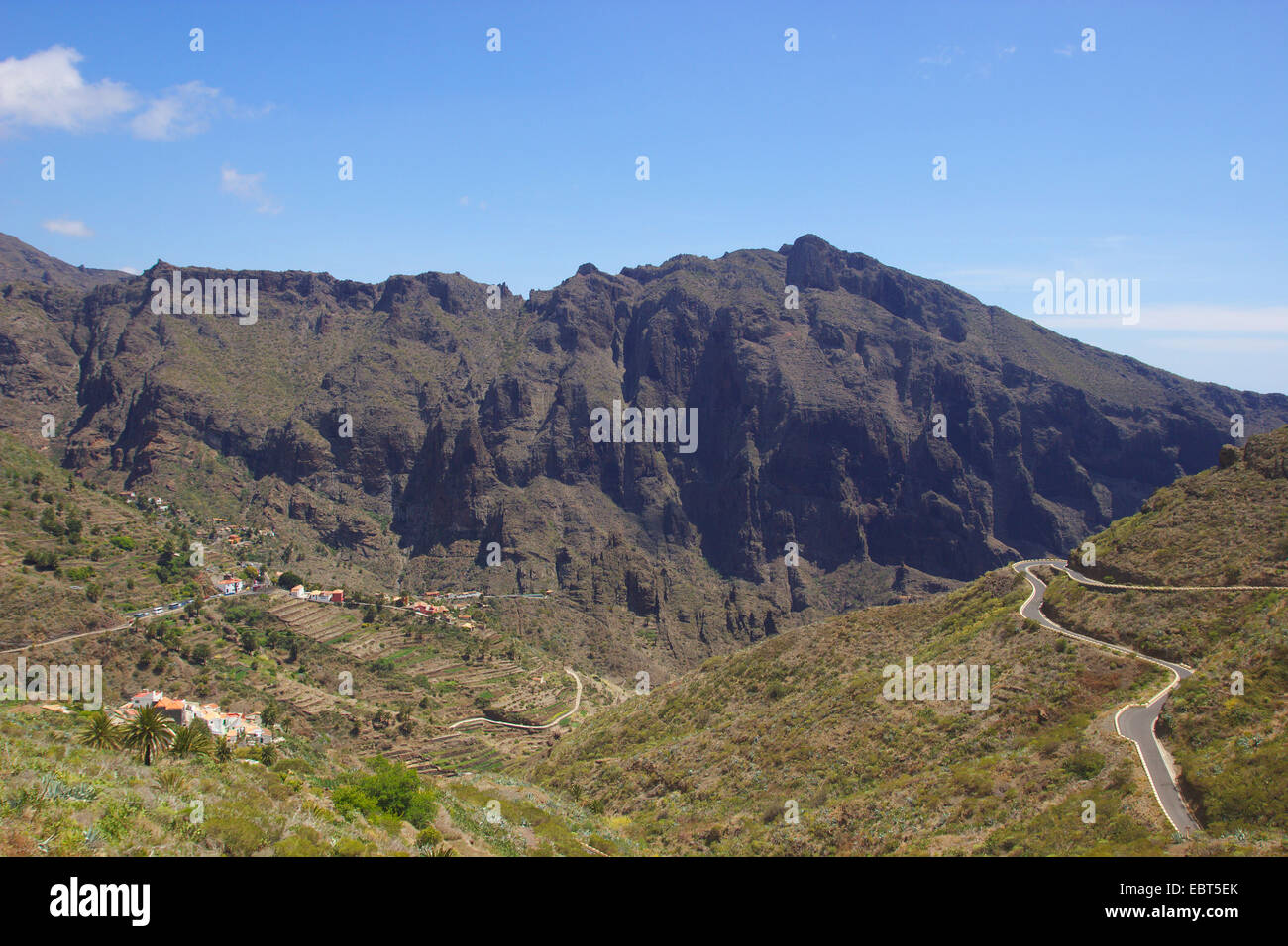 Masca village de montagne dans les montagnes de Teno, Iles Canaries, Tenerife Banque D'Images