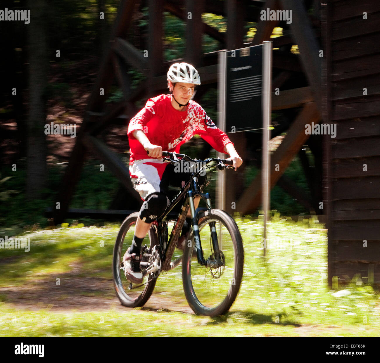 Du vélo de montagne, l'Allemagne, en Rhénanie du Nord-Westphalie, région de la Ruhr Banque D'Images