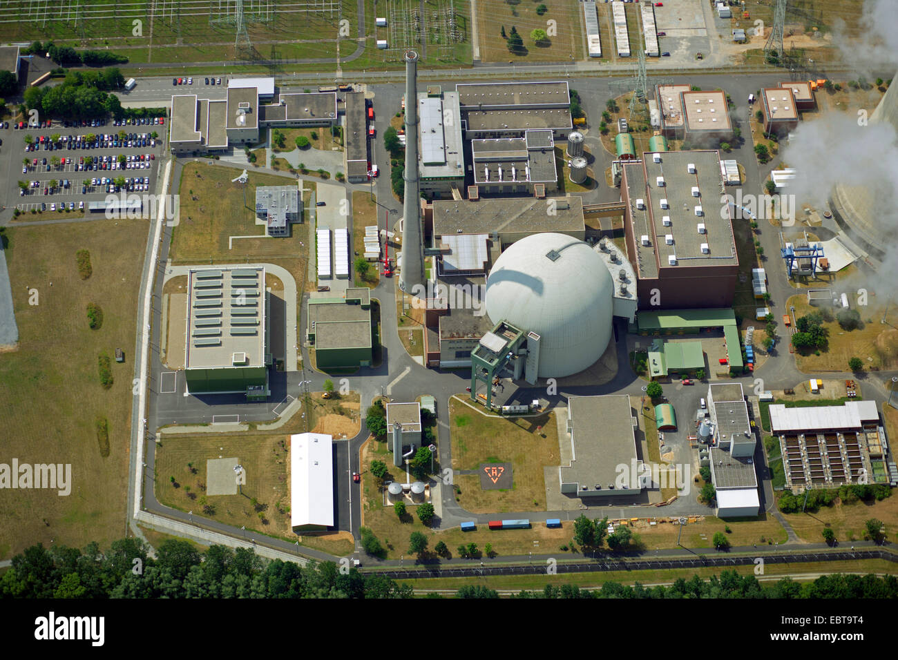 Grafenrheinfeld centrale nucléaire, l'Allemagne, Bavière Banque D'Images