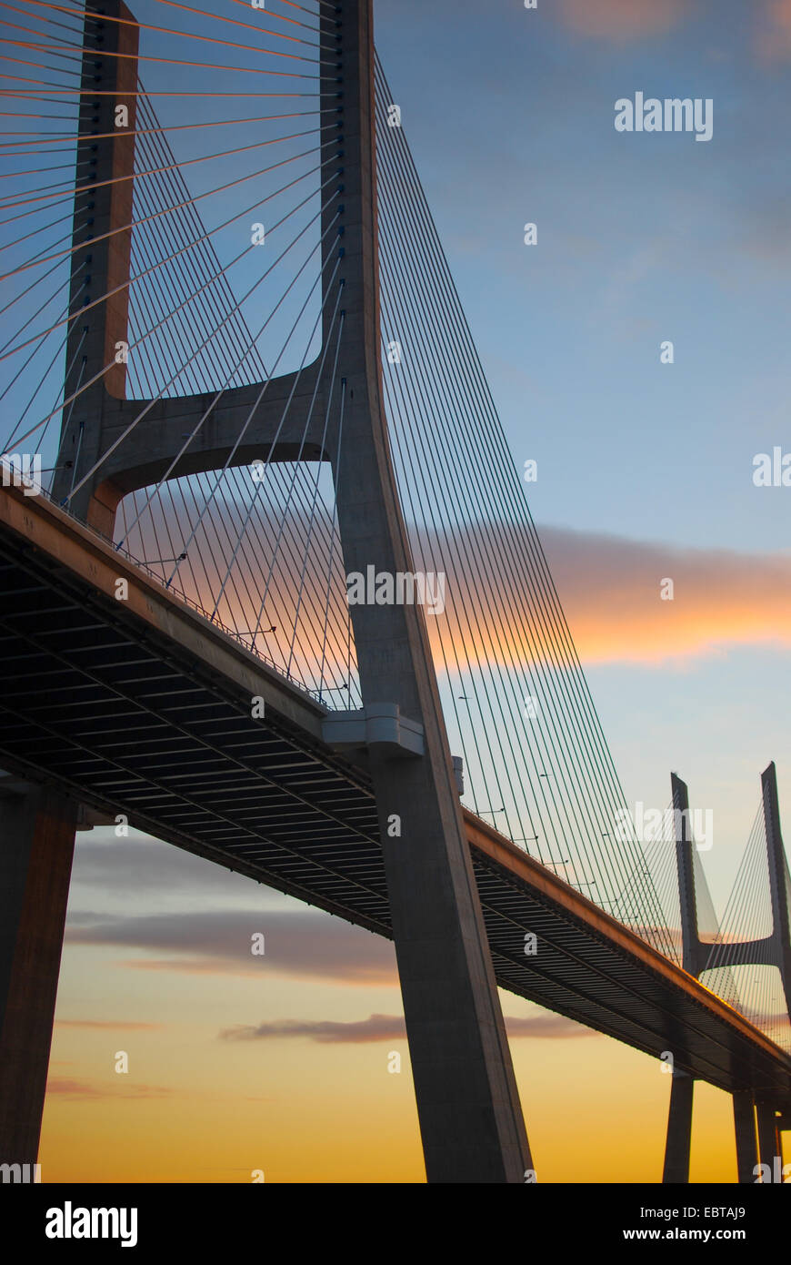 Pont Vasco da Gama Lisbonne Portugal Banque D'Images
