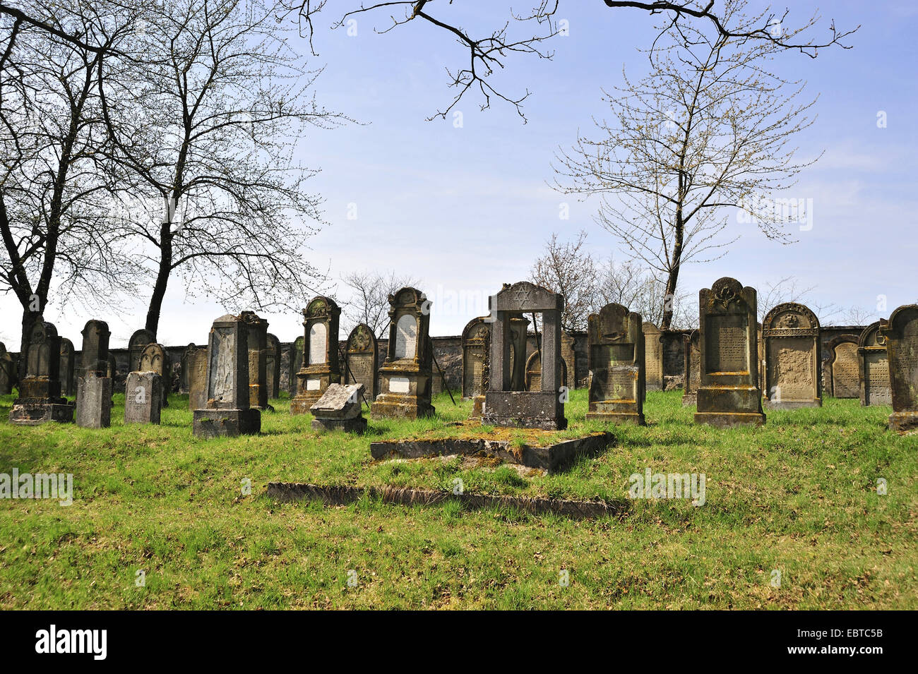 Vieux cimetière juif, l'Allemagne, Bade-Wurtemberg, Krautheim Banque D'Images