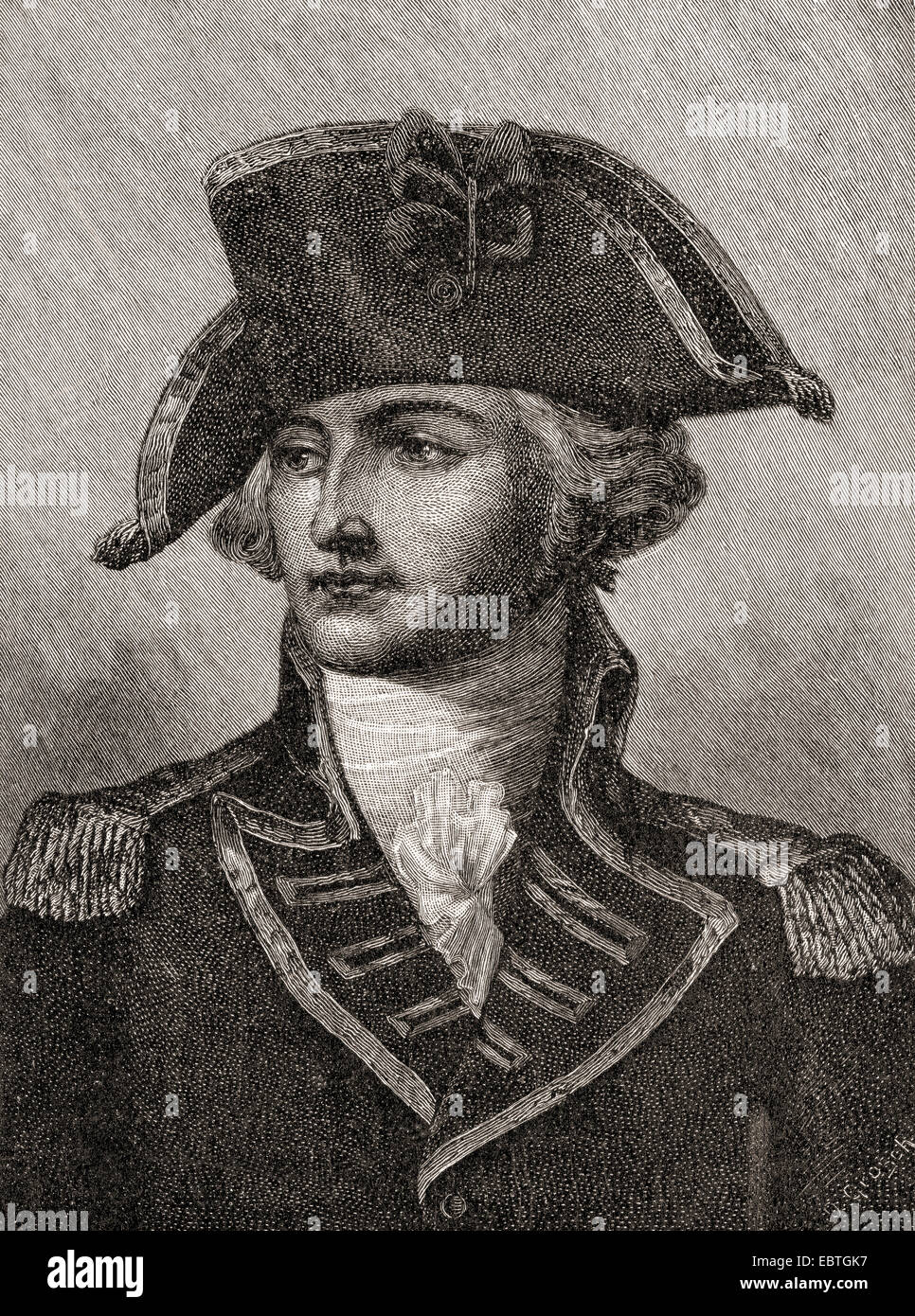 Le général John Burgoyne, 1722 -1792. Officier de l'armée britannique, homme politique et le dramaturge. Banque D'Images