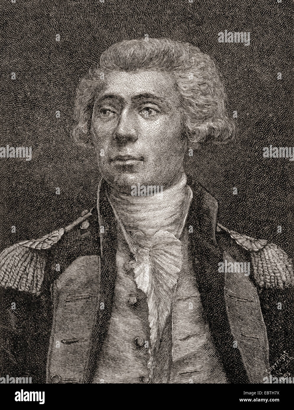 Marie-Joseph Paul Yves Roch Gilbert du Motier, Marquis de Lafayette de Lafayette, 1757 - 1834, aka Lafayette. Aristocrate et officier militaire français qui se sont battus pour les États-Unis dans la guerre d'Indépendance américaine. Banque D'Images