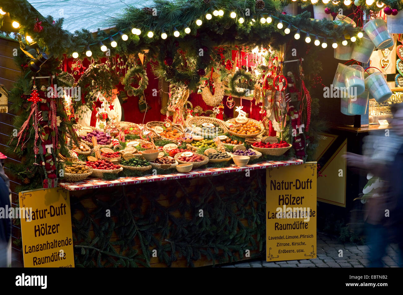 Stand de vente sur le marché de Noël, l'Allemagne, Bremen Banque D'Images