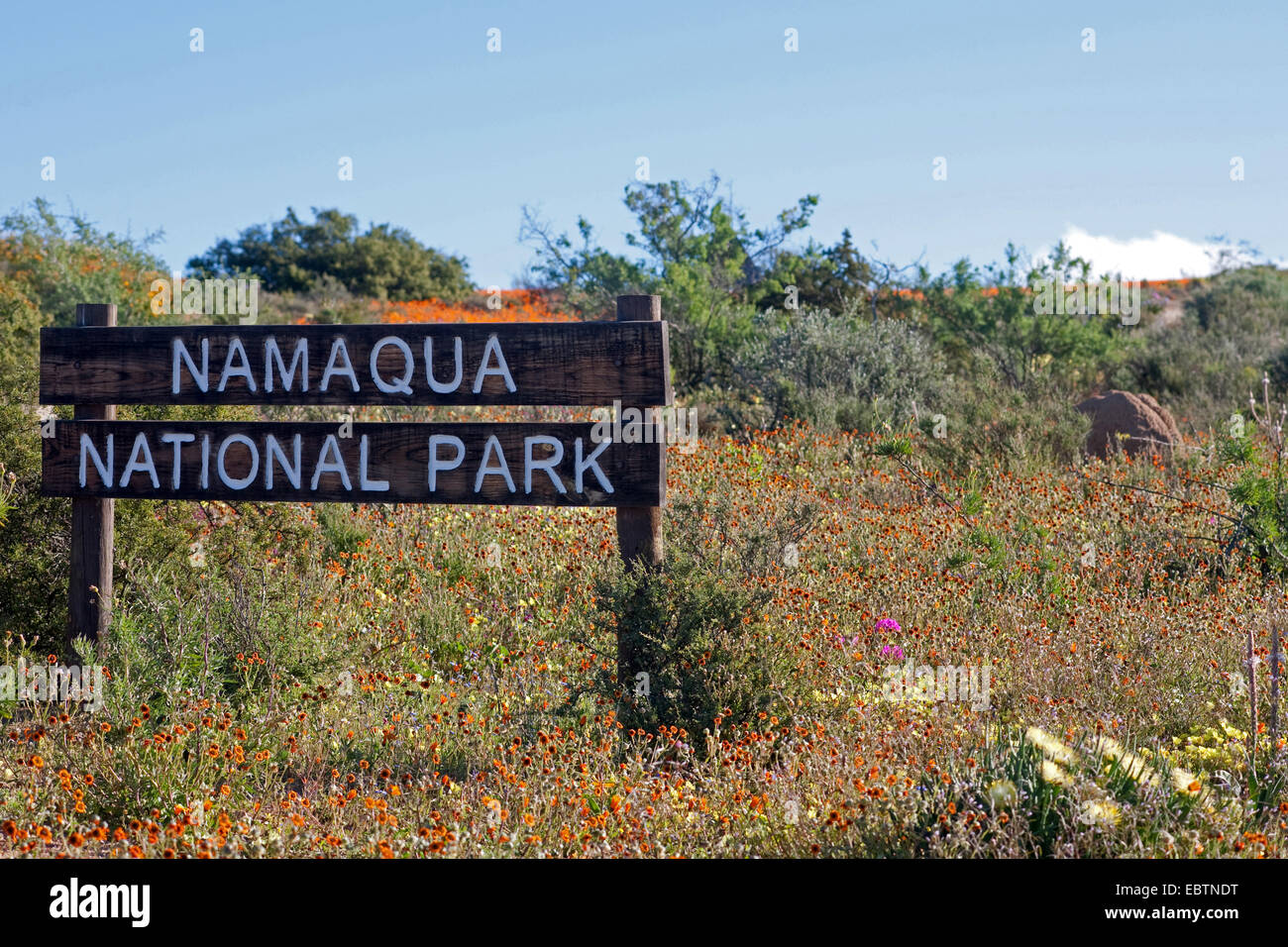 Entrée au Parc National Namaqua, Afrique du Sud, le Namaqualand, Kamieskroon Banque D'Images