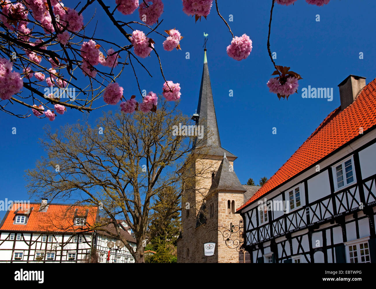 Coeur historique du village, l'Allemagne, en Rhénanie du Nord-Westphalie, Wetter-Wengern Banque D'Images