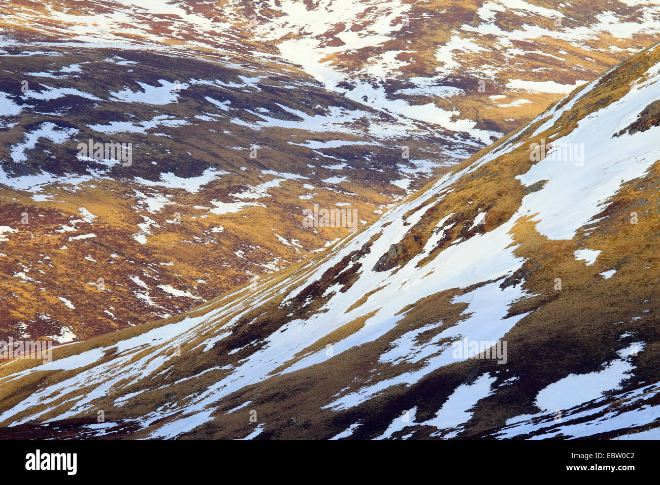 Paysages de montagne Glenshee, Royaume-Uni, Ecosse, le Parc National de Cairngorms Banque D'Images