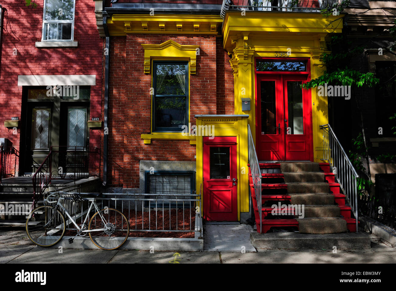 Entrée d'une maison, Canada, Québec, Montréal Banque D'Images