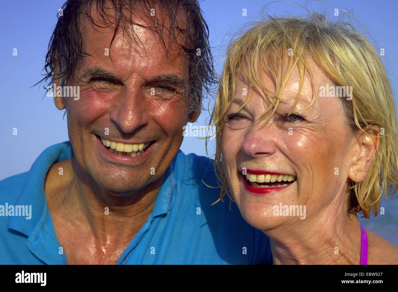 Couple mariés âgés, Baléares, Ibiza Banque D'Images