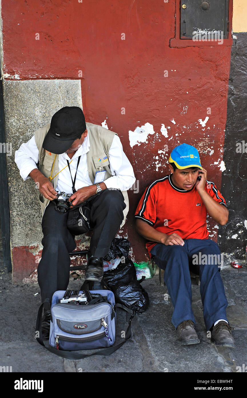 Justifier fotograph hist caméra, Guatemala Banque D'Images