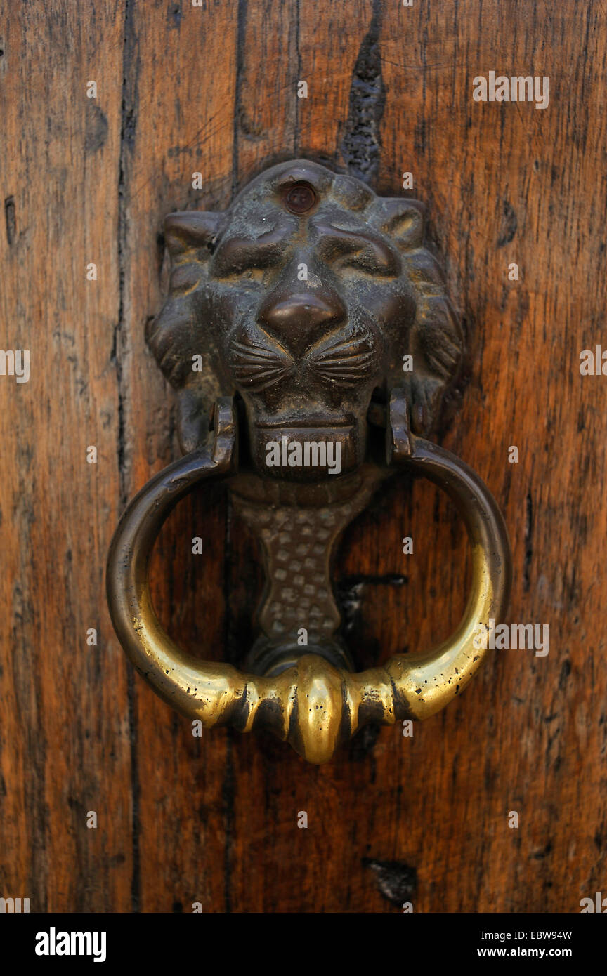 Heurtoir d'une vieille porte, Guatemala, Antigua Banque D'Images