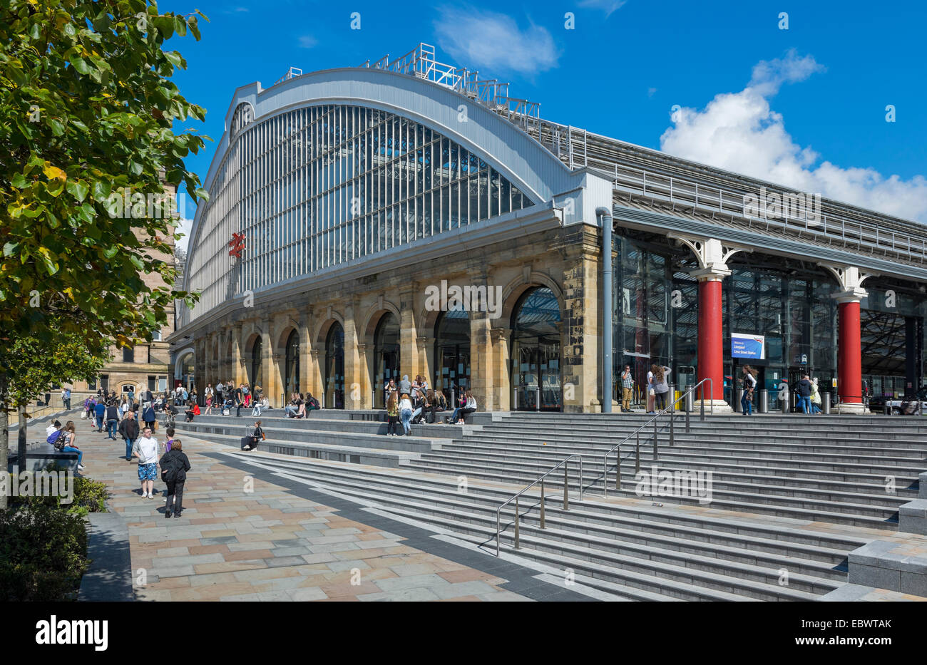 La gare de Lime Street, à Liverpool, Merseyside, England, United Kingdom Banque D'Images
