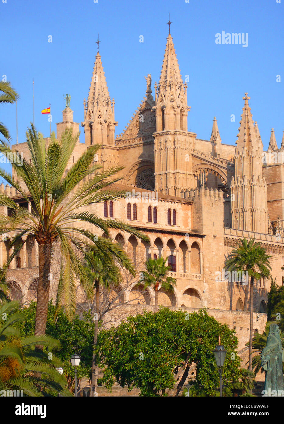 La cathédrale de Palma, Espagne, Baléares, Majorque, Palma Banque D'Images