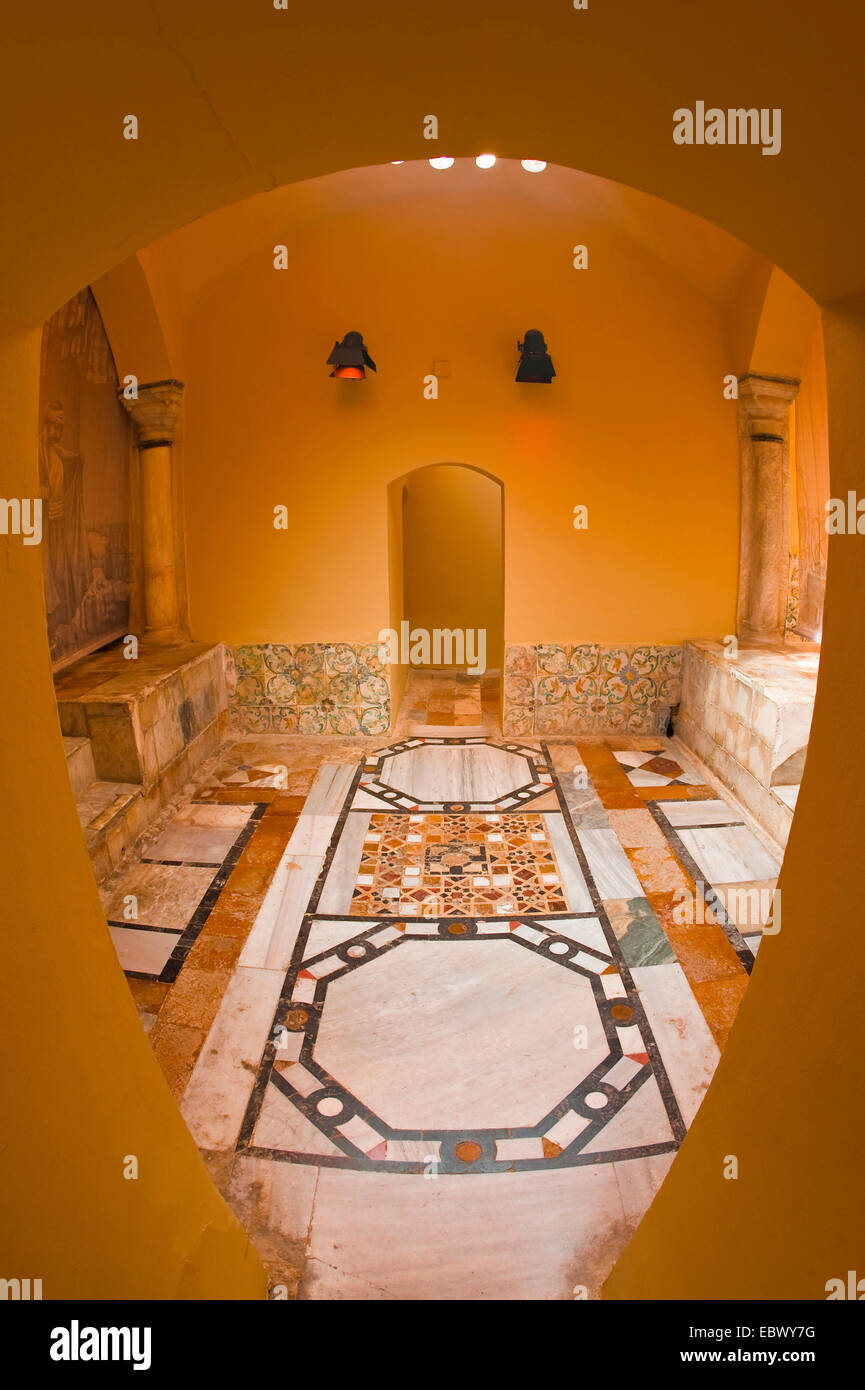 Hammam Al-Basha turque restaurée bathhouse, Israël, Akko Banque D'Images