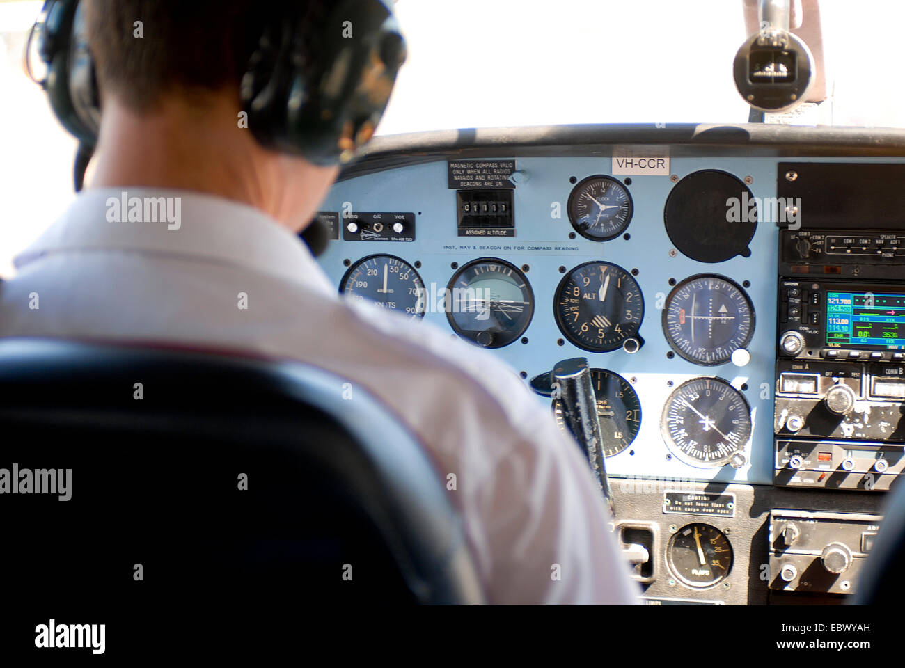 Avec cockpit pilote Banque D'Images