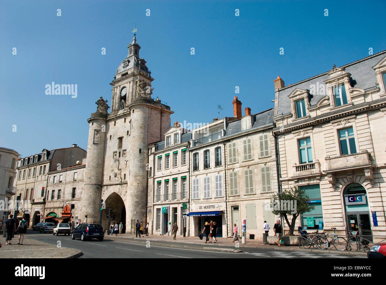 La Tour de la Grosse Horloge, la France, La Rochelle, Poitou-Vende Banque D'Images