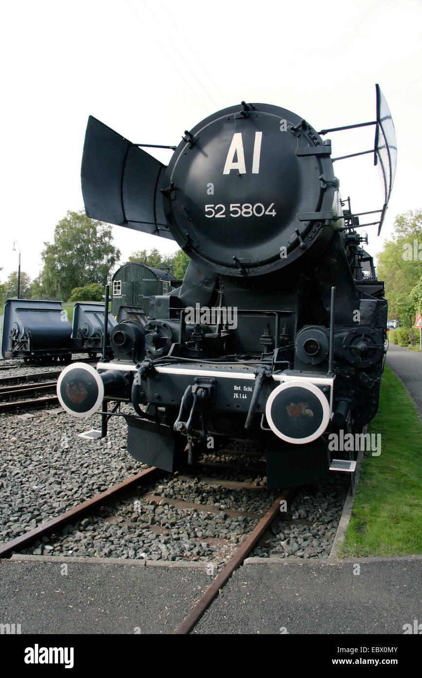 52 locomotives de fret 5804, Allemagne, Bavière, Neuenmarkt Banque D'Images