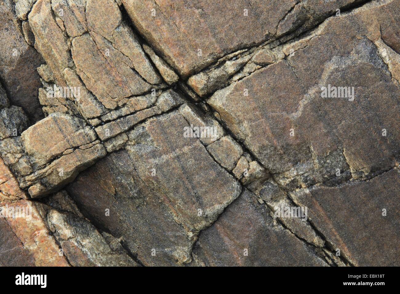 Fissures rock, Royaume-Uni, Ecosse Banque D'Images