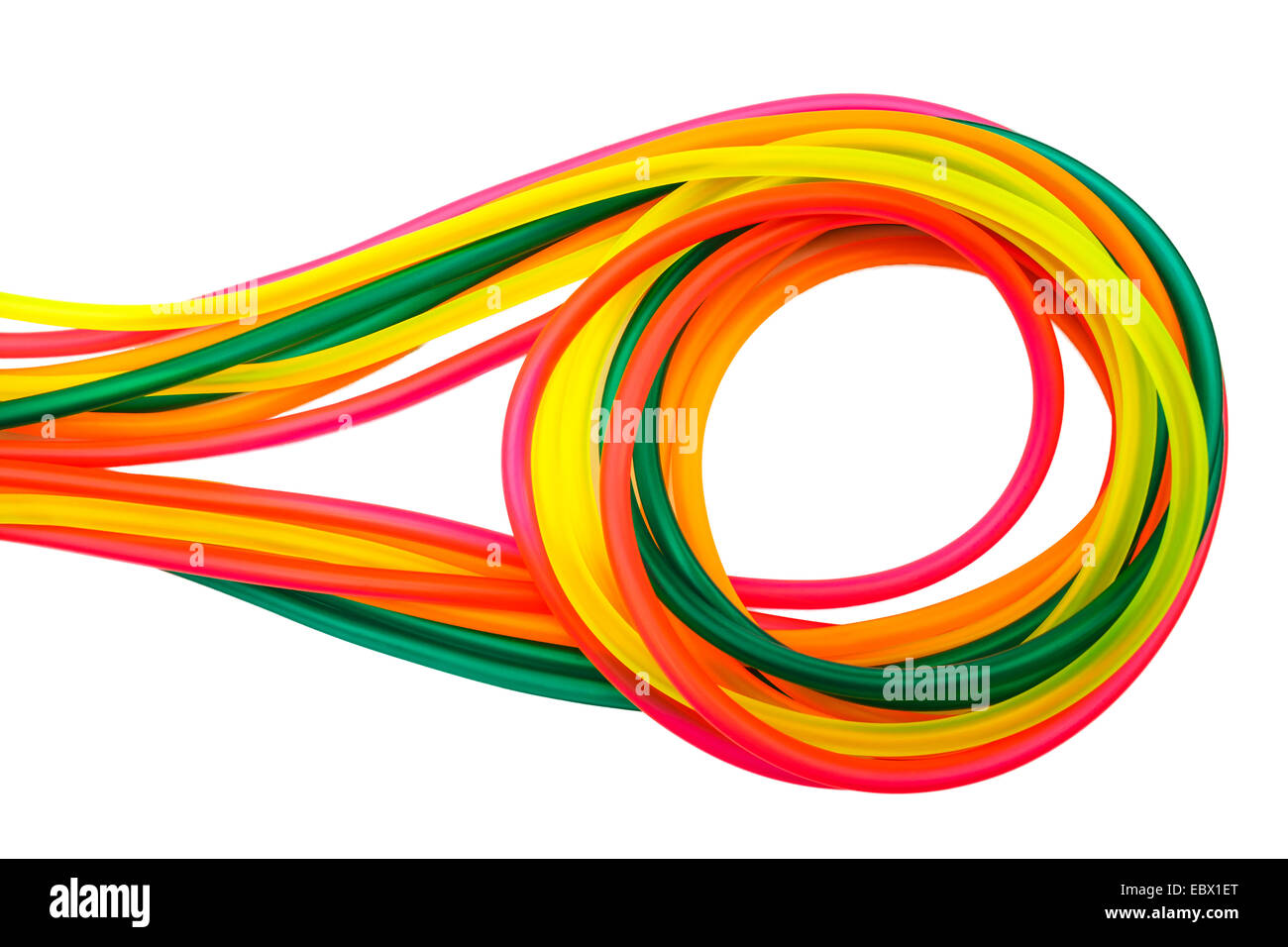 La ligne d'oxygène multi-couleur de fond blanc Banque D'Images