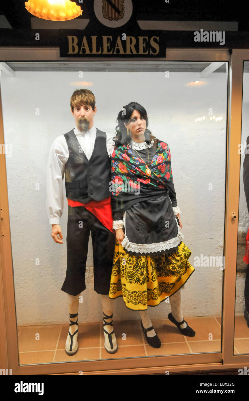 Affichage des vêtements traditionnels espagnols de Canarias Banque D'Images