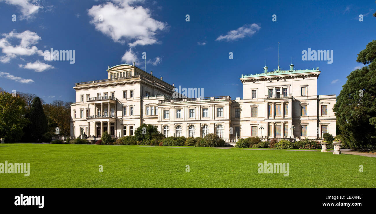 Villa Huegel à Essen, en Allemagne, en Rhénanie du Nord-Westphalie, région de la Ruhr, à Essen Banque D'Images