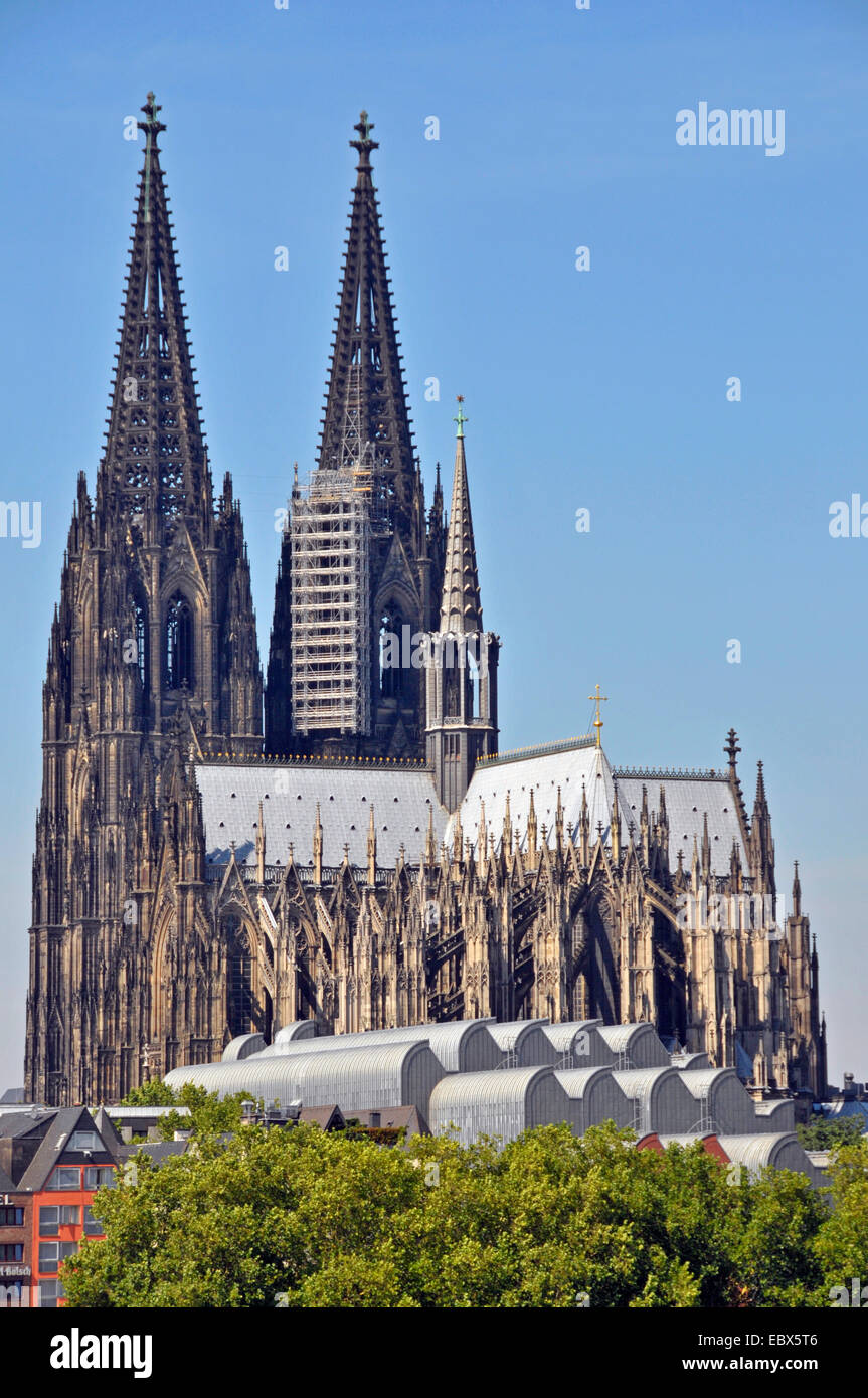 Cologne Kathedral avec Ludwig Museum, Allemagne, Berlin, Cologne Banque D'Images