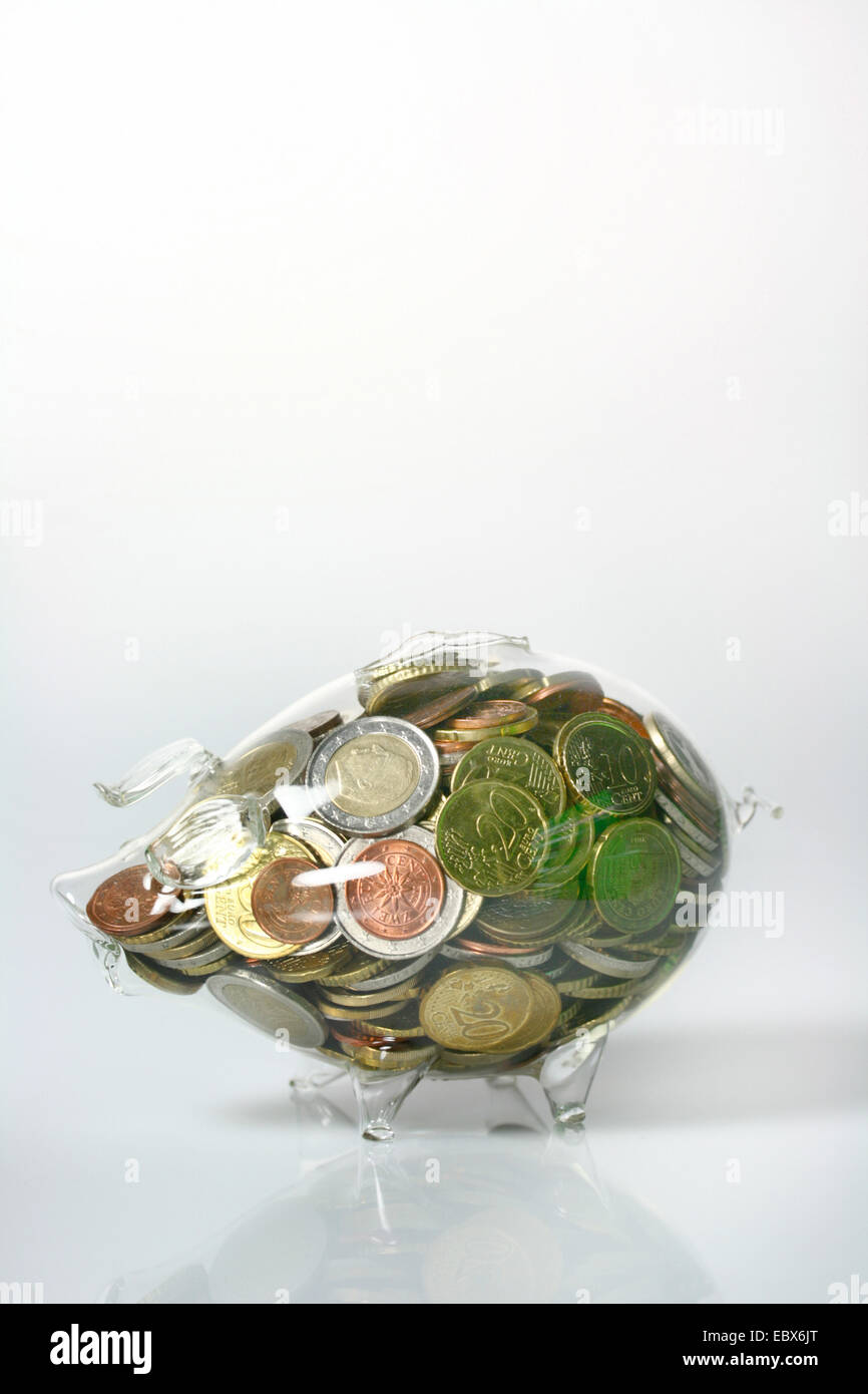 Tirelire et Euro Banque D'Images