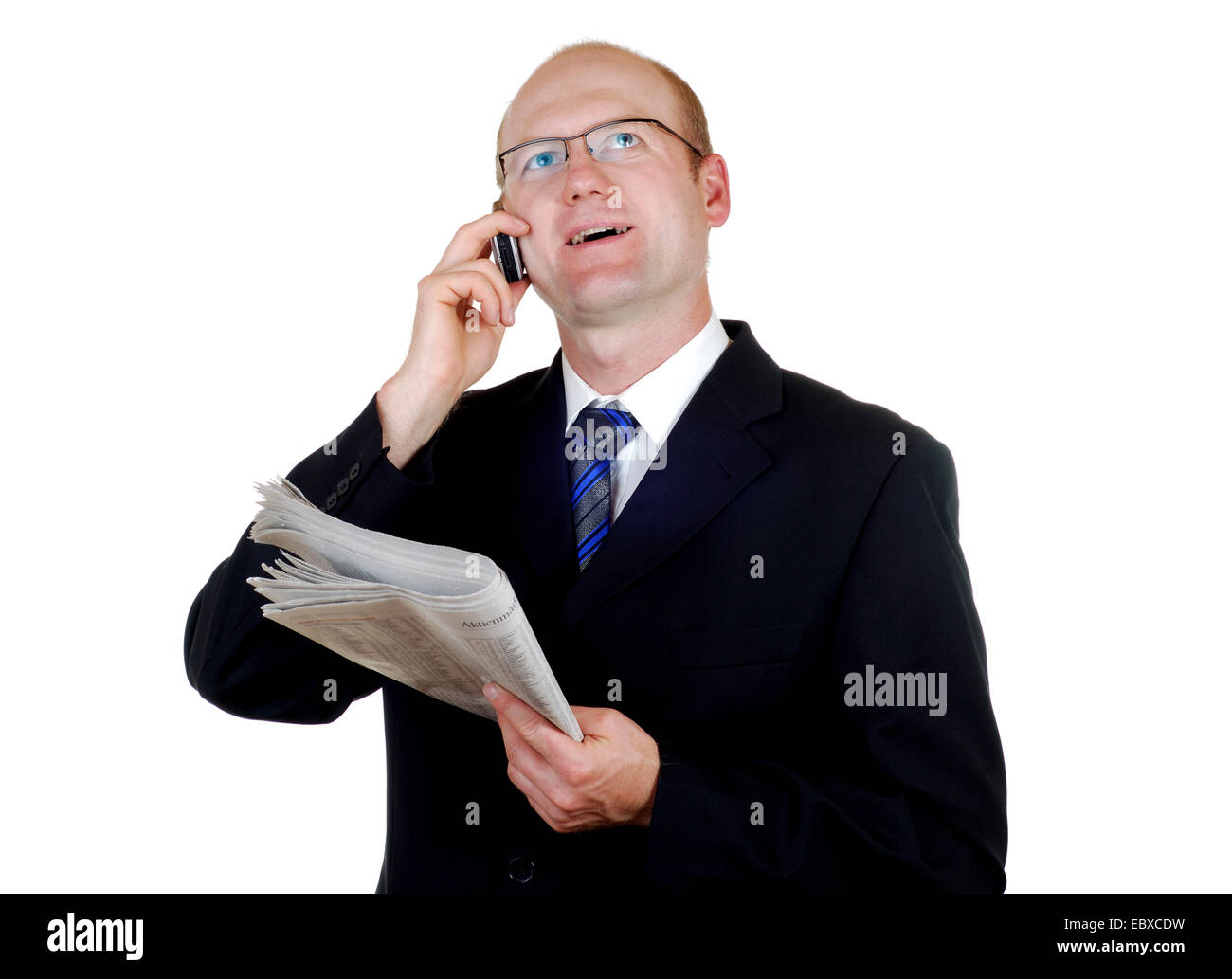 Homme téléphoner avec un mobile Banque D'Images