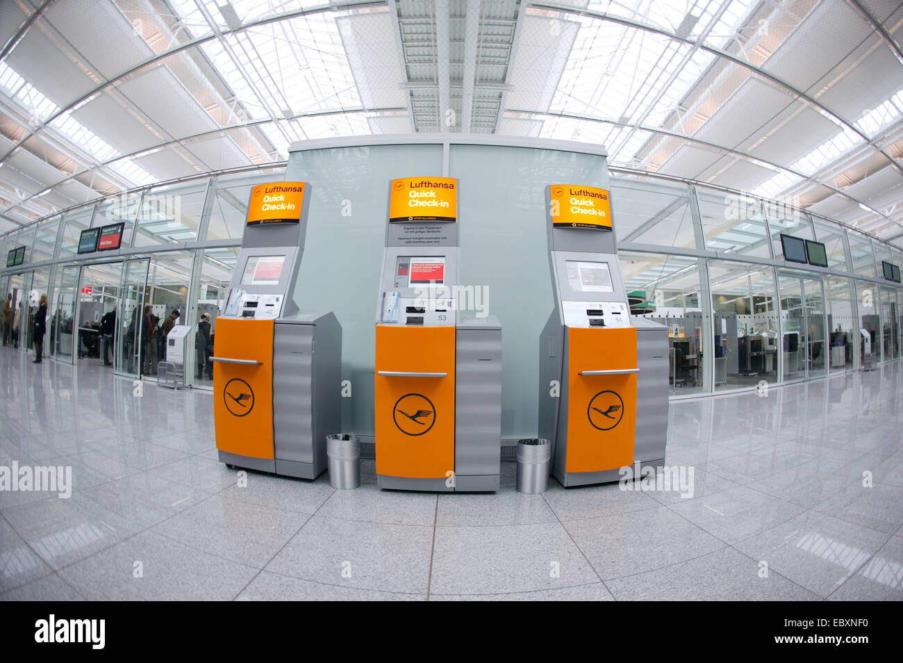 Quick Check-in à l'aéroport de Munich Banque D'Images