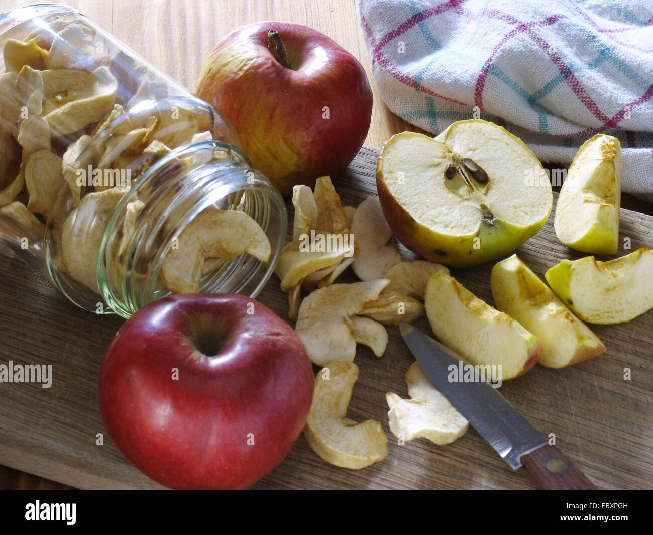 Apple, Apple séchées Banque D'Images