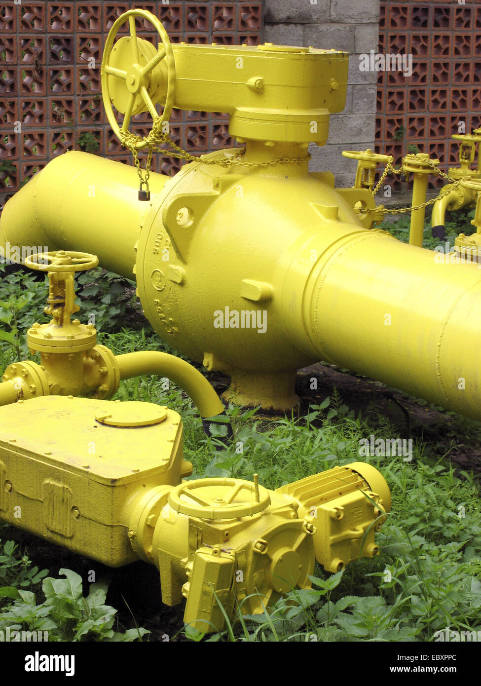 pipeline jaune Banque D'Images