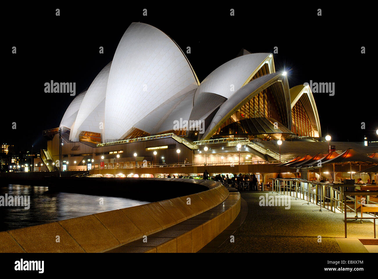 Nuit à l'Opéra de Sydney, Australie, New South Wales, Sydney Banque D'Images