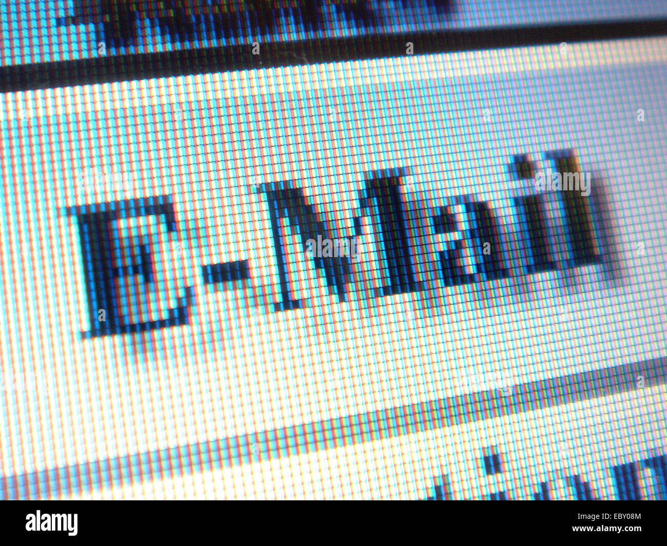 E-mails sur un écran Banque D'Images