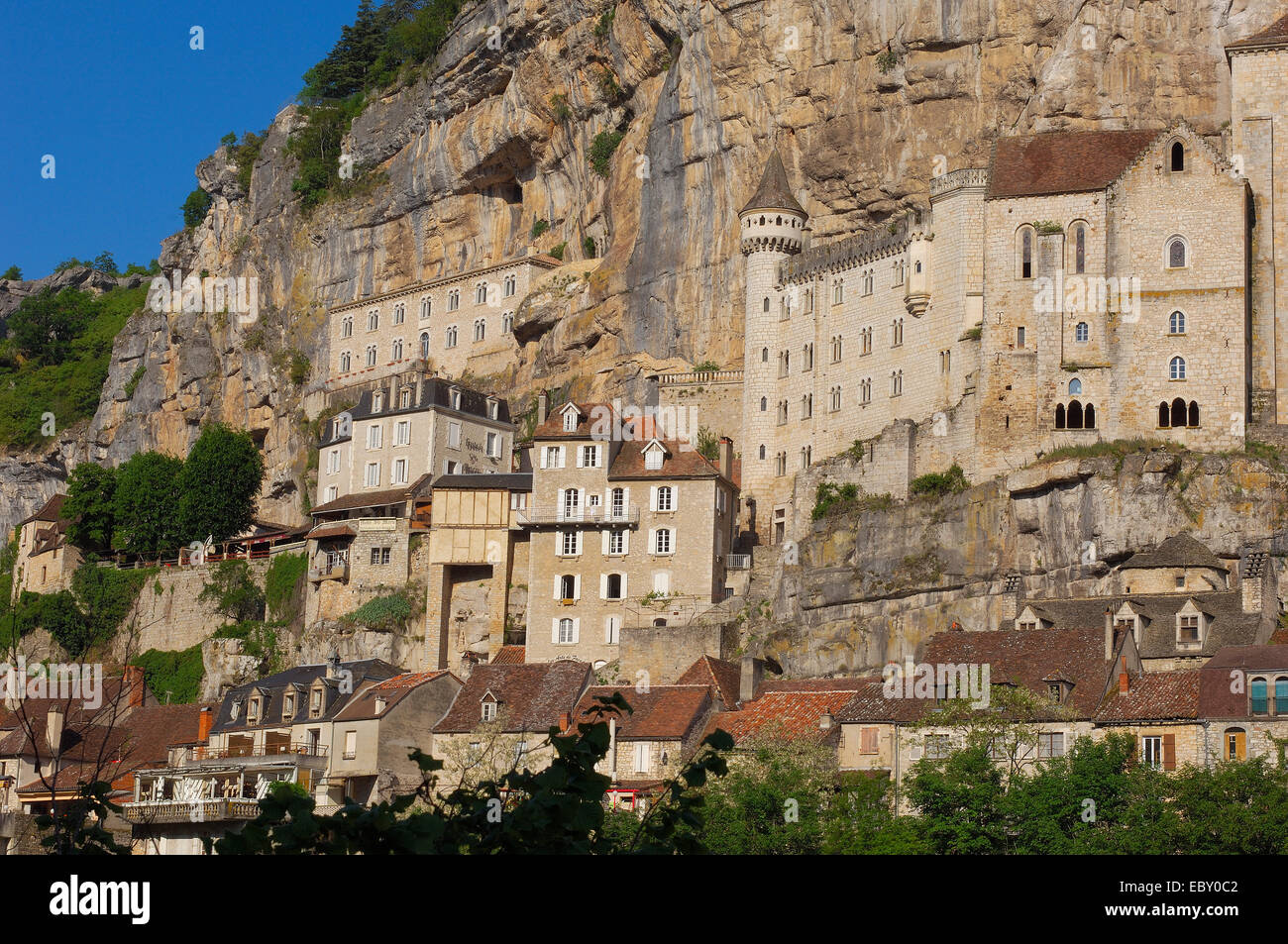 Rocamadour, région Midi-Pyrénées, département du Lot, France, Europe Banque D'Images