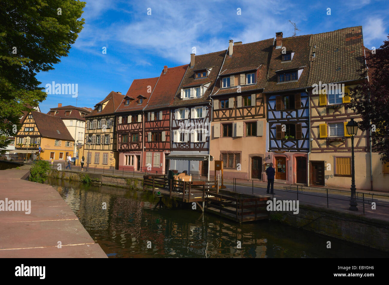 Canal, la Petite Venise, La Petite Venise, Colmar, Alsace, Haut-Rhin, France, Europe Banque D'Images