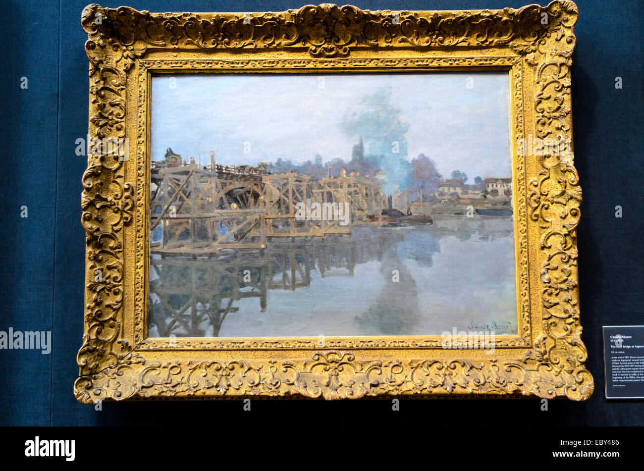 Claude Monet 1906-1957 Le pont routier à Argenteuil en réparation 1872 huile sur toile Musée Fitzwilliam - Cambridge, Angleterre Banque D'Images