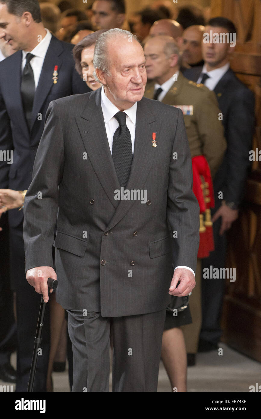 Le Roi Juan Carlos I a décidé d'abdiquer avec : Juan Carlos de borbon Où : Madrid, Espagne Quand : 02 Juin 2014 Banque D'Images