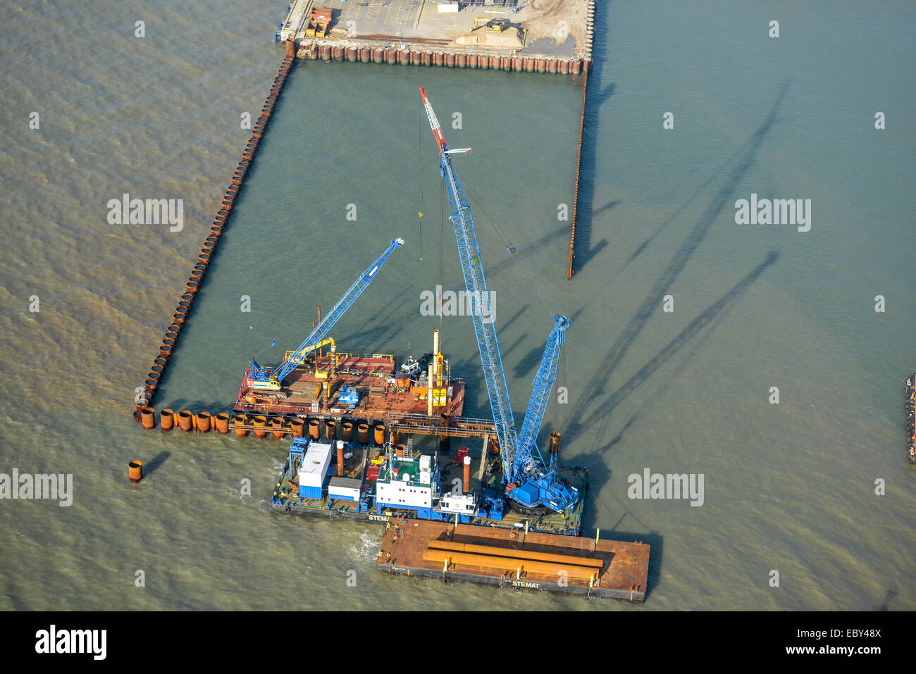 Une vue aérienne de nouveaux lits en construction à Felixstowe dans le Suffolk Banque D'Images