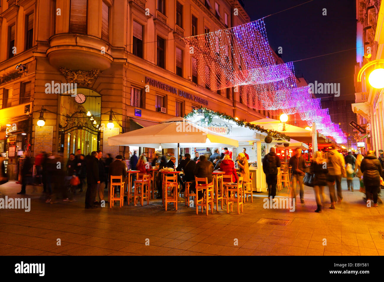 Zagreb arrivée.Flower square (Preradovic square) Banque D'Images