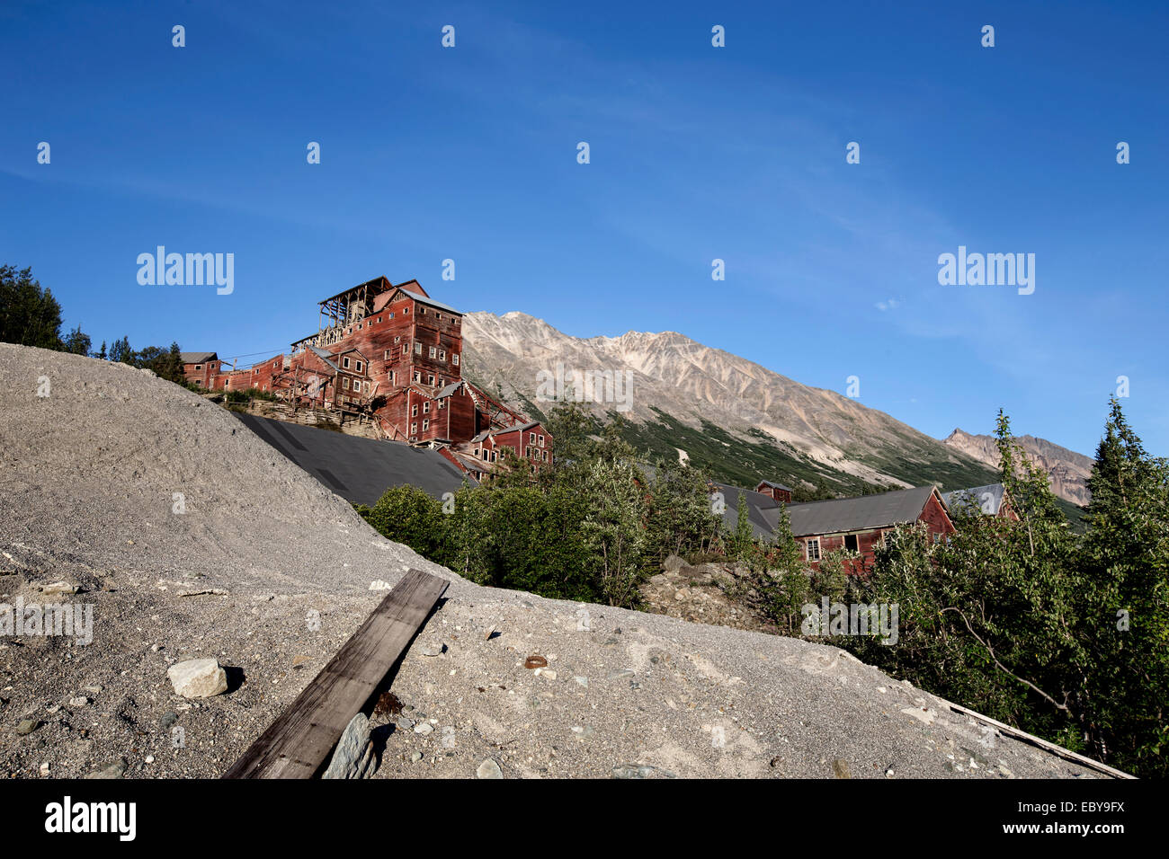 Kennecott mine, également connu sous le nom de Kennecott Mines ou l'AHRS Site No XMC-001, est un camp minier abandonné dans l'Alaska,Valdez-Cordova Banque D'Images